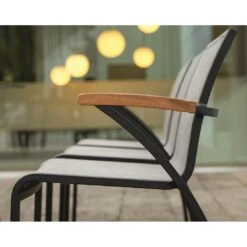 Stern Laris Dining Stapelsessel Aluminium/Textilene Schwarz Matt/Leinen Grau -GartenMöbelPro Verkäufe stern laris stapelsessel aluminium textilene 1362914 11