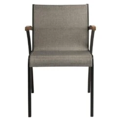 Stern Laris Dining Stapelsessel Aluminium/Textilene Schwarz Matt/Leinen Grau -GartenMöbelPro Verkäufe stern laris stapelsessel aluminium textilene 1362914 2