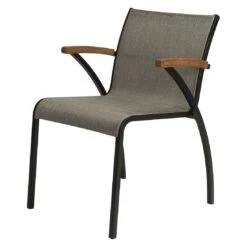 Stern Laris Dining Stapelsessel Aluminium/Textilene Schwarz Matt/Leinen Grau -GartenMöbelPro Verkäufe stern laris stapelsessel aluminium textilene 1362914 3