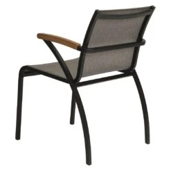 Stern Laris Dining Stapelsessel Aluminium/Textilene Schwarz Matt/Leinen Grau -GartenMöbelPro Verkäufe stern laris stapelsessel aluminium textilene 1362914 5