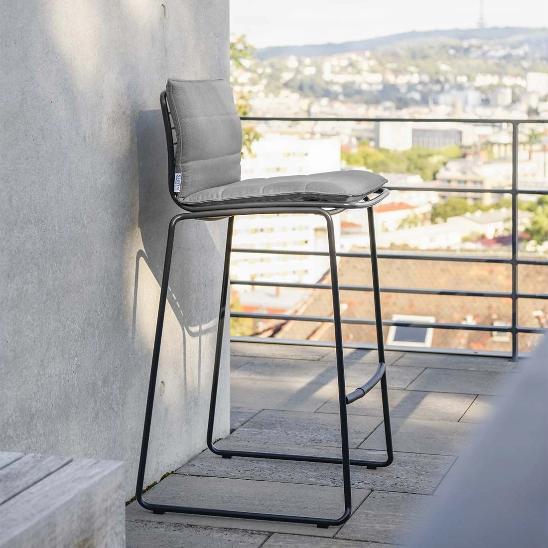Stern Levi Garten-Barstuhl Edelstahl Anthrazit 9 Stern Levi Garten-Barstuhl Edelstahl Anthrazit – Bild 7