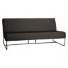 Stern Mia Gartensofa Edelstahl/Outdoorstoff Schwarz Matt/Seidenschwarz