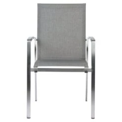 Stern Mika Stapelsessel Edelstahl/Textilene Silber/Leinen Grau -GartenMöbelPro Verkäufe stern mika stapelsessel edelstahl textilene grau 1205548 2