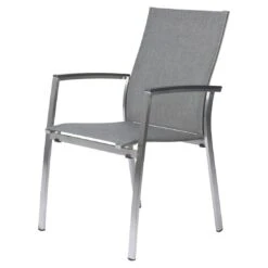 Stern Mika Stapelsessel Edelstahl/Textilene Silber/Leinen Grau -GartenMöbelPro Verkäufe stern mika stapelsessel edelstahl textilene grau 1205548 3