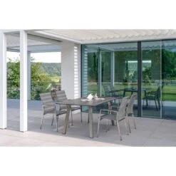 Stern Mika Stapelsessel Edelstahl/Textilene Silber/Leinen Grau -GartenMöbelPro Verkäufe stern mika stapelsessel edelstahl textilene grau 1205548 7