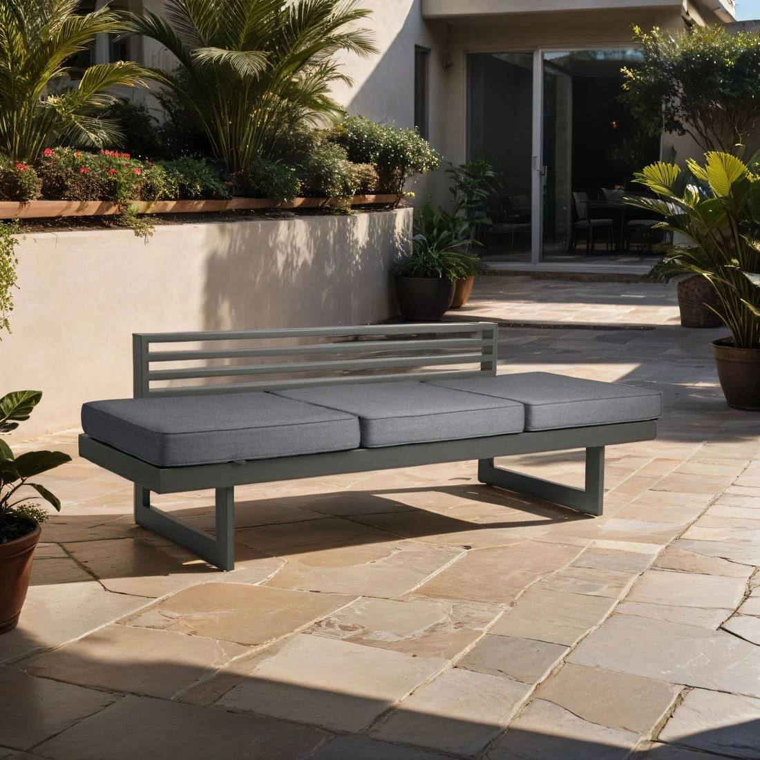 Stern New Holly Dining Gartensofa Aluminium Inkl. Kissen Anthrazit/Schiefergrau 3 Stern New Holly Dining Gartensofa Aluminium Inkl. Kissen Anthrazit/Schiefergrau