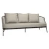 Stern Odea 3-Sitzersofa Aluminium/Rope/Polyacryl Schwarz Matt/Salt