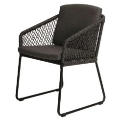 Stern Odea Diningsessel Aluminium/Rope Inkl. Kissen Schwarz Matt/Pepper -GartenMöbelPro Verkäufe stern odea diningsessel aluminium kordel inkl kissen 1357667 3