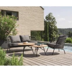 Stern Odea Loungesofa Aluminium/Kordel Inkl. Kissen Schwarz Matt/Pepper -GartenMöbelPro Verkäufe stern odea loungesofa aluminium kordel inkl kissen 1357612 4