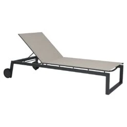 Stern Robin Gartenliege Aluminium/Textilene Anthrazit/Kaschmir