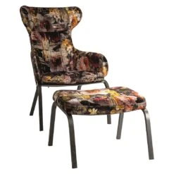 Stern Stan Flower Loungesessel Inkl. Hocker Aluminium/Stoff Schwarz Matt/Geblümt -GartenMöbelPro Verkäufe stern stan diningsessel inkl hocker aluminium stoff 1362826 2