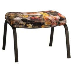 Stern Stan Flower Loungesessel Inkl. Hocker Aluminium/Stoff Schwarz Matt/Geblümt -GartenMöbelPro Verkäufe stern stan diningsessel inkl hocker aluminium stoff 1362826 4