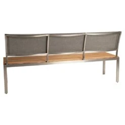 Stern Viona Gartenbank Edelstahl/Teak Silber/Natur -GartenMöbelPro Verkäufe stern viona 3 sitzerbank edelstahl teak 1357568 2