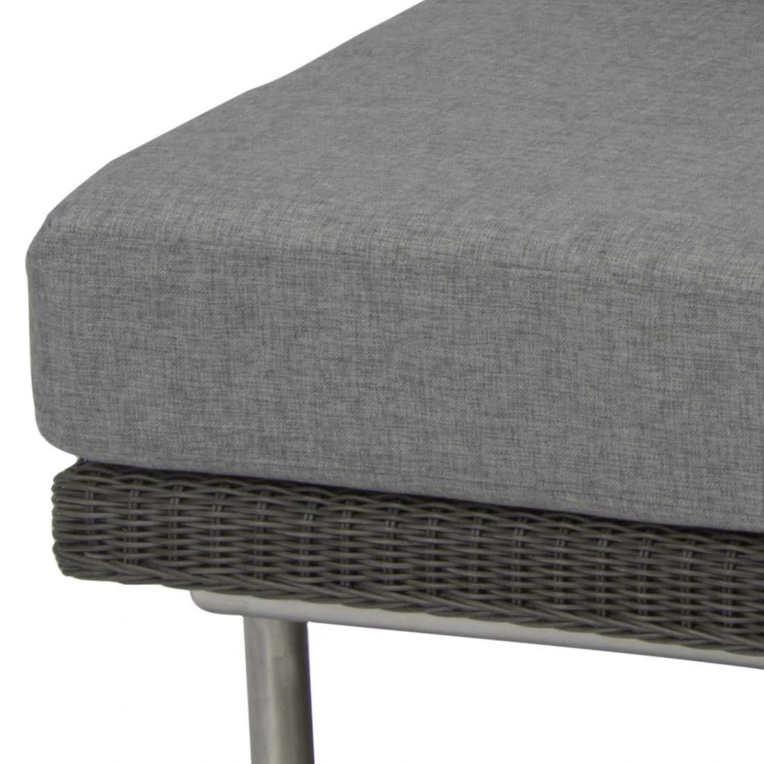 Stern Viva Eck-/Endmodul Edelstahl/Geflecht Basaltgrau/Grau Meliert 5 Stern Viva Eck-/Endmodul Edelstahl/Geflecht Basaltgrau/Grau Meliert – Bild 3