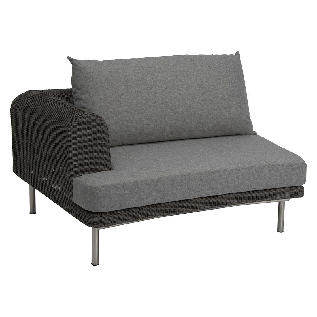 Stern Viva Gartensofa Edelstahl/Geflecht Basaltgrau/Grau Meliert 4 Stern Viva Gartensofa Edelstahl/Geflecht Basaltgrau/Grau Meliert – Bild 2