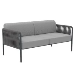 Vermobil Key West Gartensofa Stahl/Rope Anthrazit/Gris