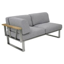 Zebra Belvedere Loungeset Edelstahl/Olefin Silber/Grau -GartenMöbelPro Verkäufe zebra belvedere 4 sitzersofa edelstahl olefin 4