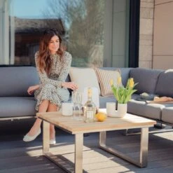 Zebra Belvedere Loungeset Edelstahl/Olefin Silber/Grau -GartenMöbelPro Verkäufe zebra belvedere 4 sitzersofa edelstahl olefin 7