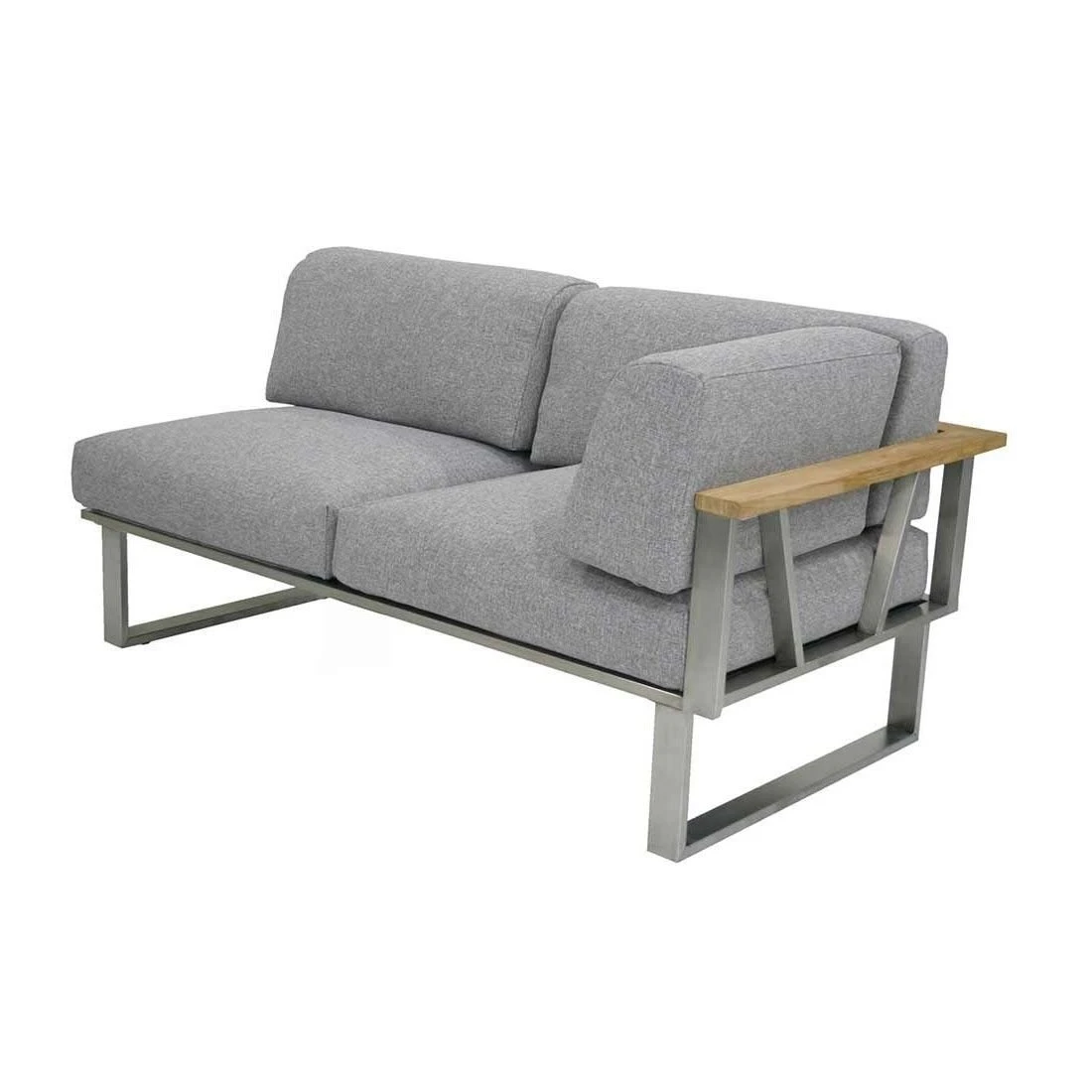 Zebra Belvedere Eck-/Endmodul Edelstahl/Olefin Edelstahl/Grau 4 Zebra Belvedere Eck-/Endmodul Edelstahl/Olefin Edelstahl/Grau – Bild 2