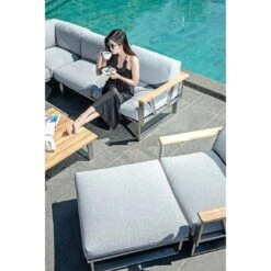 Zebra Belvedere Hocker Edelstahl/Olefin Edelstahl/Grau -GartenMöbelPro Verkäufe zebra belvedere hocker edelstahl 2