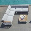 Zebra Belvedere Ecklounge 3-teilig Edelstahl/Olefin Edelstahl/Grau -GartenMöbelPro Verkäufe zebra belvedere loungeecke 3 teilig edelstahl olefin 1