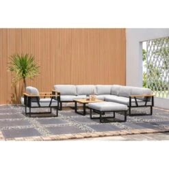 Zebra Belvedere Ecklounge 5-tlg. Edelstahl/Olefin Graphit/Grau -GartenMöbelPro Verkäufe zebra belvedere loungeecke 5 tlg edelstahl olefin 1377313 2