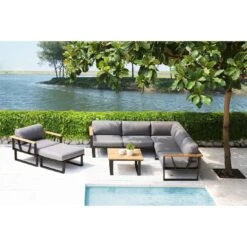 Zebra Belvedere Ecklounge 5-tlg. Edelstahl/Tuva Graphit/Medium Grey -GartenMöbelPro Verkäufe zebra belvedere loungeecke 5 tlg edelstahl tuva 1377247 2