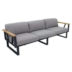 Zebra Belvedere Ecklounge 5-tlg. Edelstahl/Tuvatextil Silber/Tweed Grey -GartenMöbelPro Verkäufe zebra belvedere loungeecke 5 tlg edelstahl tuvatextil 1367809 2