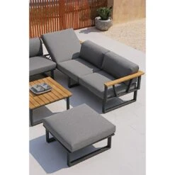 Zebra Belvedere Ecklounge 5-tlg. Edelstahl/Tuvatextil Silber/Tweed Grey -GartenMöbelPro Verkäufe zebra belvedere loungeecke 5 tlg edelstahl tuvatextil 1367809 9
