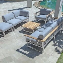 Zebra Belvedere Loungetisch 76x76cm Edelstahl/Teak Natur -GartenMöbelPro Verkäufe zebra belvedere loungetisch 74x74cm edelstahl teakholz 2