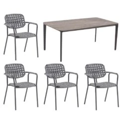 Zebra Costa Gartenmöbel-Set 5-tlg. Tisch 180x100cm Graphit/Grau -GartenMöbelPro Verkäufe zebra costa gartenmoebel set 5 tlg tisch 180x100cm 1467601 6