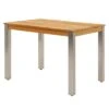 Zebra Derex Gartentisch 80x100cm Edelstahl/Teak Silber/Natur