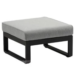 Zebra Fly Lounge Hocker Aluminium/Olefin Graphit/Mixed Grey