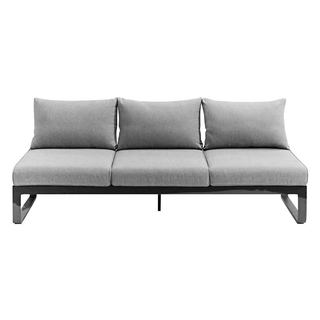 Zebra Fly Ecklounge Inkl. Kissen Aluminium/Teak/Olefin Graphit 5 Zebra Fly Ecklounge Inkl. Kissen Aluminium/Teak/Olefin Graphit – Bild 3