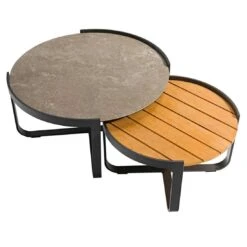 Zebra Fly Loungetische 2-teilig Aluminium/Teak/Glas-Keramik Graphit -GartenMöbelPro Verkäufe zebra fly loungetische 2tlg aluminium teak glas keramik graphit 994139 2