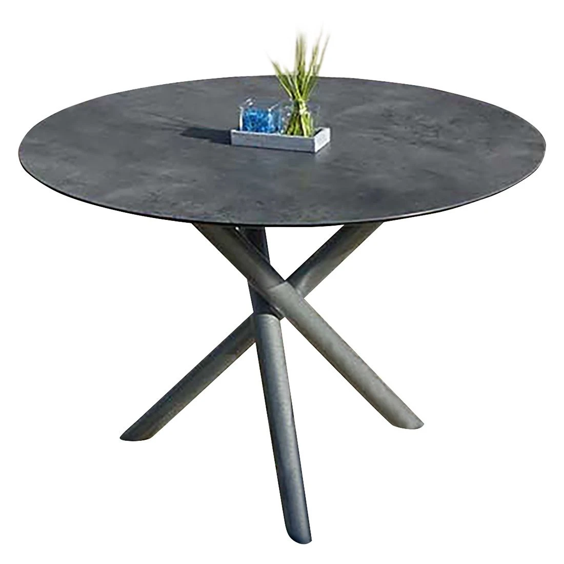 Zebra Mikado Tischplatte Ø110cm HPL Beton 5 Zebra Mikado Tischplatte Ø110cm HPL Beton – Bild 3