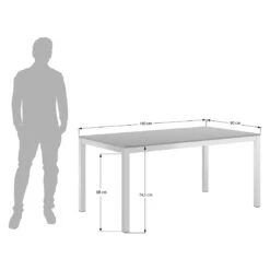 Zebra One Gartenmöbel-Set 5-tlg. Tisch 160x90cm Silber/Dark Platinum -GartenMöbelPro Verkäufe zebra one gartenmoebel set 5 tlg tisch 160x90cm 1484398 5