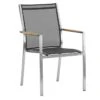 Zebra One Stapelsessel Edelstahl/Textilene Silber/Dunkelgrau -GartenMöbelPro Verkäufe zebra one stapelsessel edelstahl textilene dunkelgrau 1