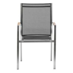 Zebra One Stapelsessel Edelstahl/Textilene Silber/Dunkelgrau -GartenMöbelPro Verkäufe zebra one stapelsessel edelstahl textilene dunkelgrau 3