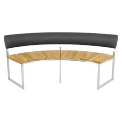 Zebra Onyx Gartenbank Edelstahl/Teak/Tuvatextil Silber/Turmalln Grey -GartenMöbelPro Verkäufe zebra onyx 3 sitzerbank edelstahl teak tuvatextil 1353619 2