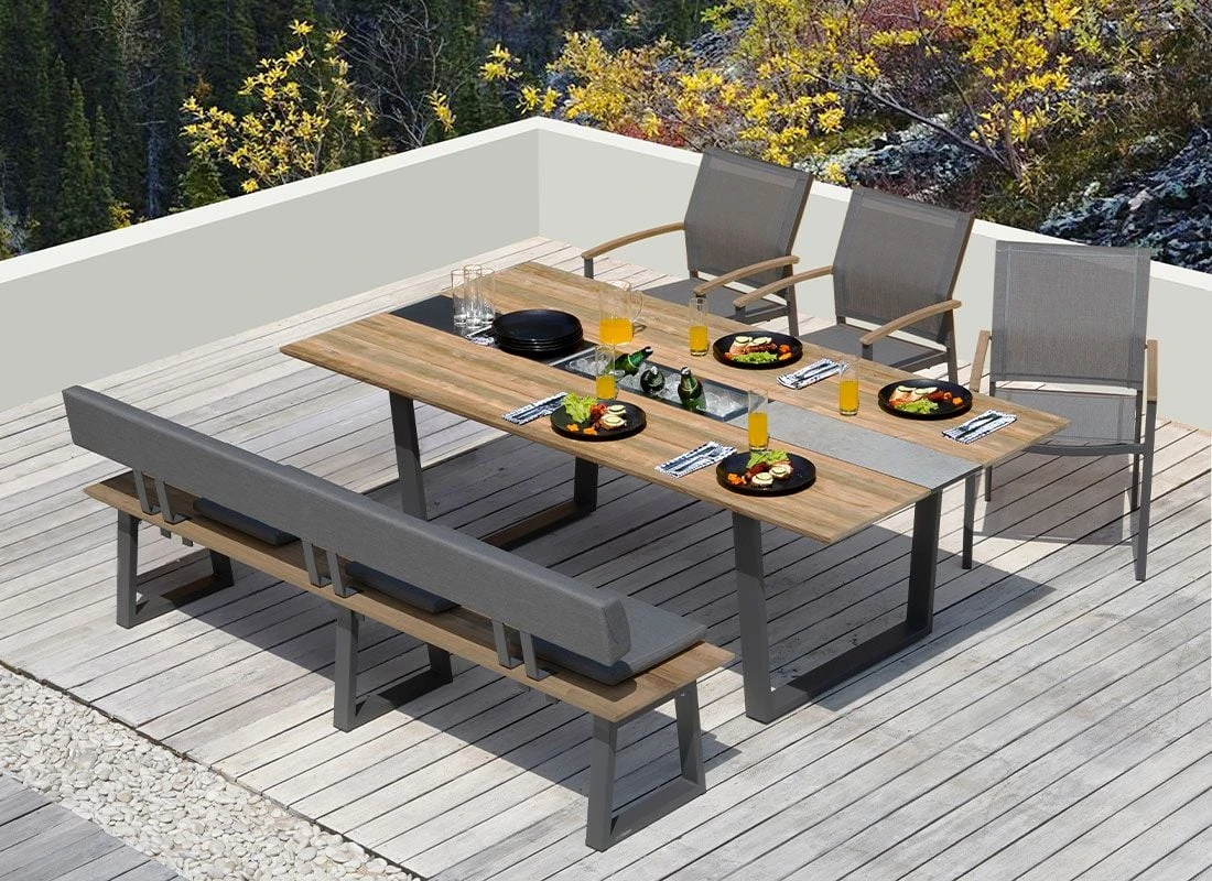 Zebra Phönix Rückenlehne 220cm Edelstahl/Tuvatextil Graphit/Turmalin Grey 4 Zebra Phönix Rückenlehne 220cm Edelstahl/Tuvatextil Graphit/Turmalin Grey – Bild 2