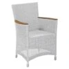 Zebra Loomus Diningsessel Geflecht Mit Teakarmlehnen Silkwhite -GartenMöbelPro Verkäufe zebra yachtclub loomus geflecht sessel silkwhite mit teakholz armlehnen 1